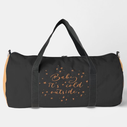 ベビーは外が寒い ダッフルバッグ (正面)