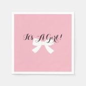 ベビーは女の子ピンクの散水シャワーパーティー スタンダードカクテルナプキン (正面)