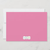 ベビーは女の赤ちゃんのためのシャワーの招待状を振りかけます 招待状 (裏面)