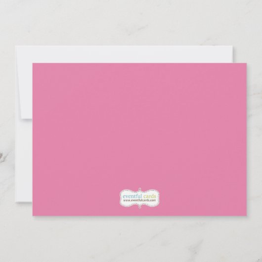 ベビーは女の赤ちゃんのためのシャワーの招待状を振りかけます 招待状 (裏面)