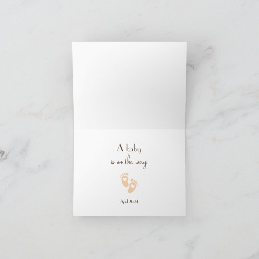 ベビーは妊娠告知ノートの途中である 案内状 (内部)