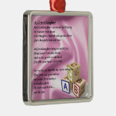 ベビーは孫娘の詩を妨げます メタルオーナメント (右)