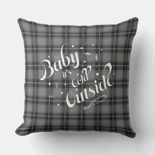 ベビーは寒い外のグレープレイドホリデイモダン クッション (正面)