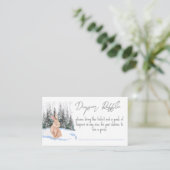 ベビーは寒い外の冬のバニーおむつラッフル エンクロージャーカード (スタンド正面)