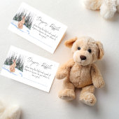 ベビーは寒い外の冬のバニーおむつラッフル エンクロージャーカード