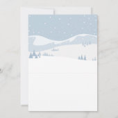 ベビーは寒い外の冬のバニーの赤ちゃんシャワー 招待状 (裏面)