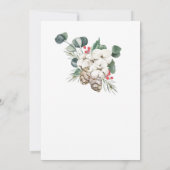 ベビーは寒い外の冬のバニーの赤ちゃんシャワー 招待状 (裏面)