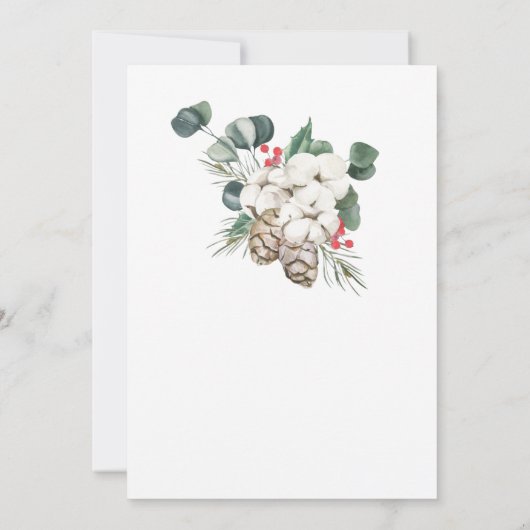 ベビーは寒い外の冬のバニーの赤ちゃんシャワー 招待状 (裏面)