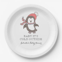 ベビーは寒い外ベビーシャワー紙プレート ペーパープレート