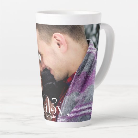 ベビーは寒い外ラテマグカップ カフェラテマグ (右アングル)