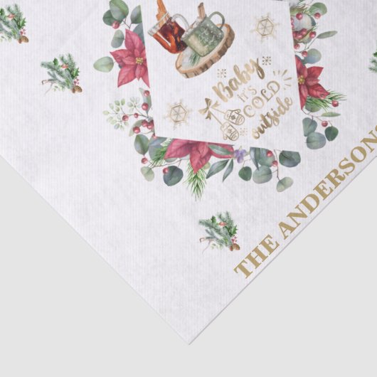 ベビーは寒い外部クリスマス冬のリーススクリプト 薄葉紙 (詳細)