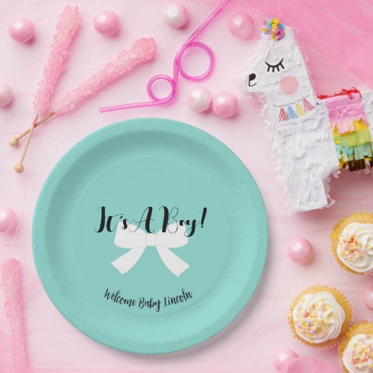 ベビーは少年だ!ブルーシャワーパーティー ペーパープレート (パーティー)