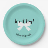 ベビーは少年だ！ブルーシャワーパーティー ペーパープレート (正面)
