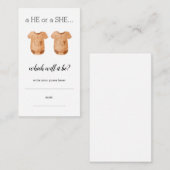 ベビーは彼女がジェンダー書の明らかにすると思うスーツ エンクロージャーカード (正面/裏面)