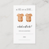 ベビーは彼女がジェンダー書の明らかにすると思うスーツ エンクロージャーカード (正面)