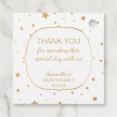 ベビーは感謝していあなたを醸造している – 白い金ゴールド星 フェイバータグ (裏面)