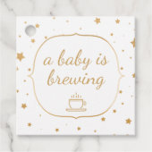 ベビーは感謝していあなたを醸造している – 白い金ゴールド星 フェイバータグ (正面)