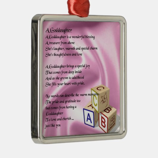 ベビーは教女の詩を妨げます メタルオーナメント (右)