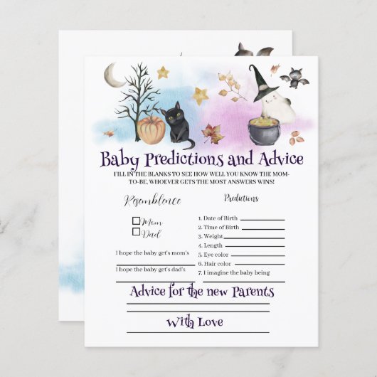 ベビーは新しい親ゲームのための醸造アドバイスである。 (正面/裏面)