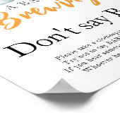 ベビーは牛乳を醸造しているベビーと言わない ポスター (角)