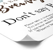 ベビーは牛乳を醸造しているベビーと言わない ポスター (角)