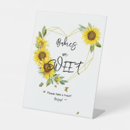 ベビーは甘いひまわりフレームベビーシャワー 台座サイン