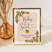 ベビーは甘いオレンジシトラスの看板を取る ポスター