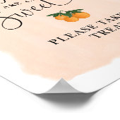 ベビーは甘いオレンジシトラスの看板を取る ポスター (角)