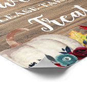 ベビーは甘いカボチャ素朴の感謝祭である ポスター (角)