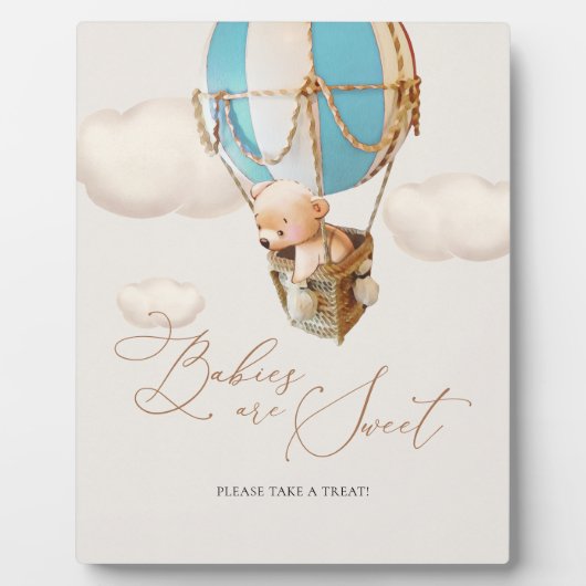 ベビーは甘いクマのおごり風船を取って フォトプラーク (正面)