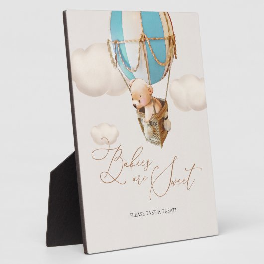 ベビーは甘いクマのおごり風船を取って フォトプラーク (側面)