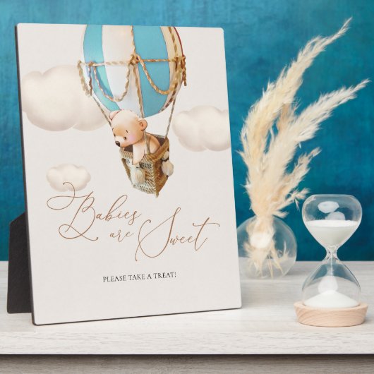 ベビーは甘いクマのおごり風船を取って フォトプラーク (側面)