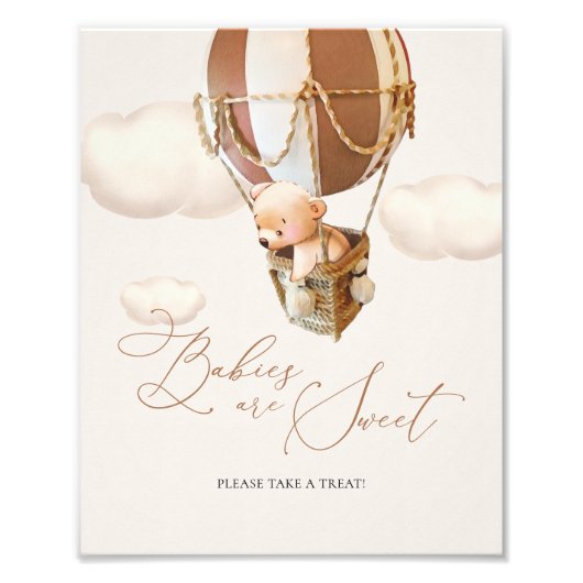 ベビーは甘いクマのおごり風船を取って フォトプリント (正面)