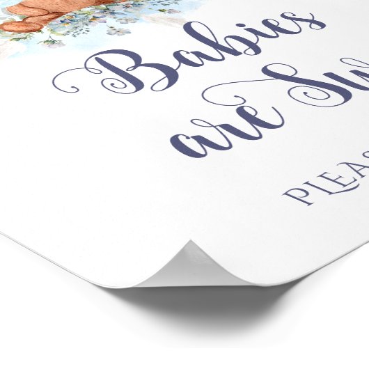 ベビーは甘いクマのおごり風船を取って ポスター (角)