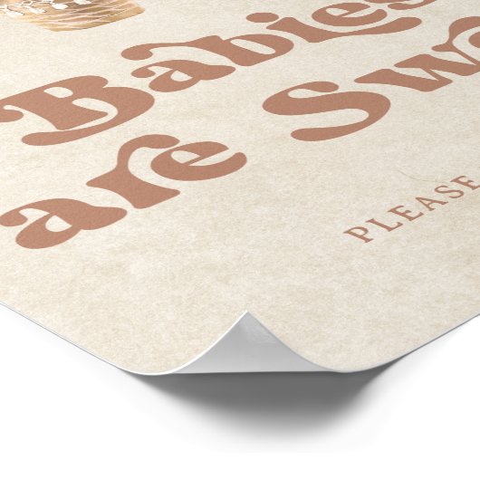 ベビーは甘いクマのおごり風船を取って ポスター (角)