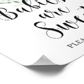 ベビーは甘いサインゾウ緑のユーカリ ポスター (角)