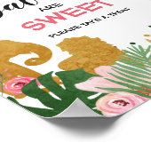 ベビーは甘いサイン動物園ジャングルの好意トリート ポスター (角)