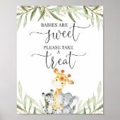 ベビーは甘いサファリの動物を楽しんで ポスター (正面)