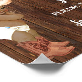 ベビーは甘いテイクトリートオウムカウボーイベビーシャワー ポスター (角)