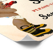 ベビーは甘いテイクトリートオウム消防士シャワー ポスター (角)