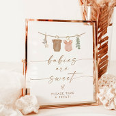 ベビーは甘いデザートサイン |ボーホー性別の表示 ポスター