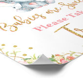 ベビーは甘いトリートエレファントシャワーのサインを取る ポスター (角)