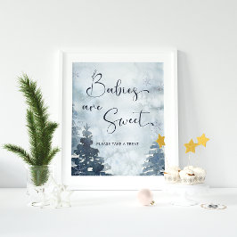 ベビーは甘いトリートツリーベビーシャワーを取る ポスター