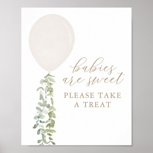 ベビーは甘いトリートバルーンベビーシャワーを取る ポスター (正面)