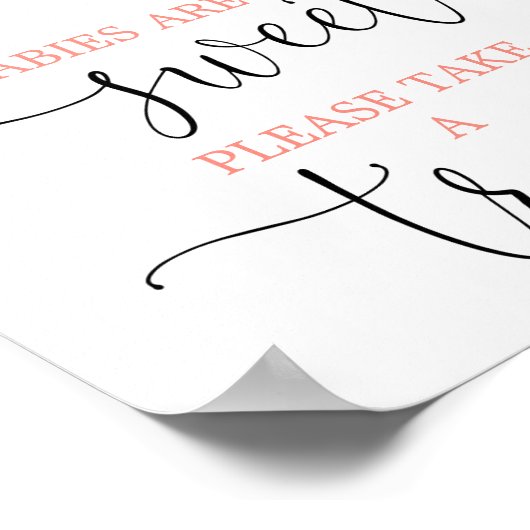 ベビーは甘いトリートピンクの金ゴールドフローラ ポスター (角)