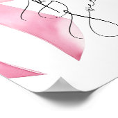 ベビーは甘いトリートピンクボウベイビーシャワーを取る ポスター (角)