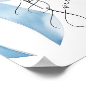 ベビーは甘いトリートブルーボウ赤ちゃんシャワーを取る ポスター (角)