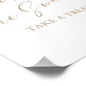 ベビーは甘いトリートベビーシャワーのサインを取る ポスター (角)