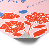 ベビーは甘いトリートベリーと花 ポスター (角)