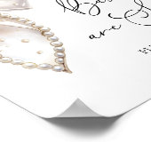 ベビーは甘いトリートホワイトパールボウ ポスター (角)